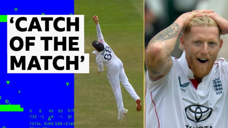 England vs Zimbabwe test match day three: England’s Harry Brook takes extraordinary leaping catch