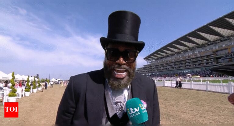 Watch: ‘Universe Boss’ Chris Gayle makes surprise appearance at racecourse; his attire steals the show | Cricket News