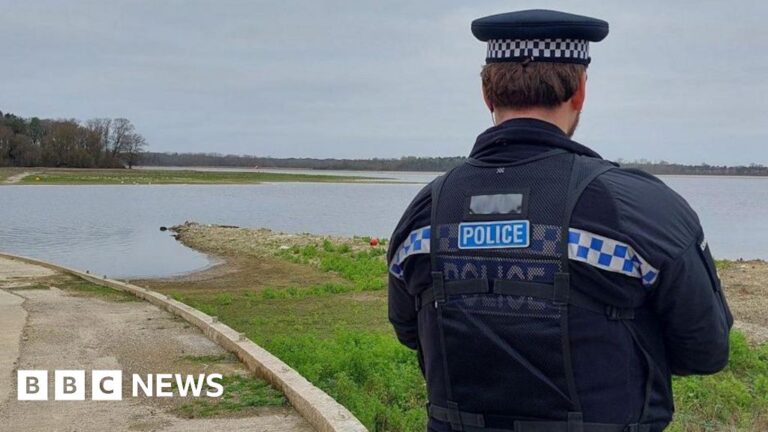 Essex Police at reservoir near Chelmsford after aircraft crash
