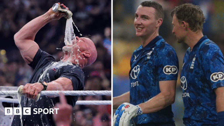 WWE ‘Stone Cold’ Steve Austin celebration by Harry Brook should not be frowned upon, says Joe Root.