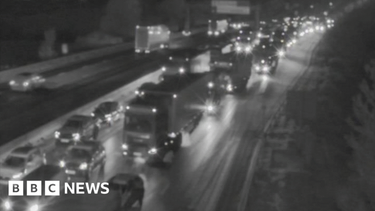 A50 Uttoxeter shut after two lorry crashes