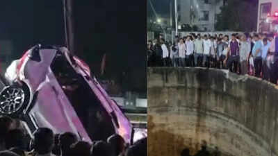 Dindori Car Accident: 9 members of a family, including 6 children, dead as car falls into water-filled well | Nashik News
